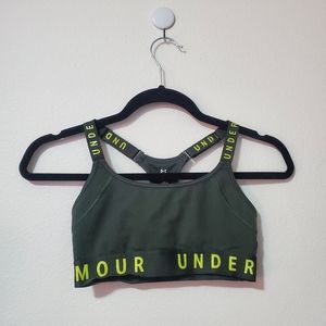 Under Armour Hunter Green Racerback Adjustable Strap Sports Bra Size XS